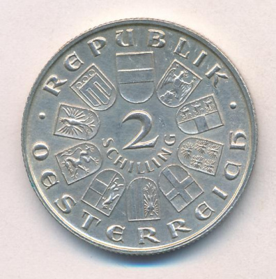 Австрия 2 шиллинга, 1932 (2 шиллинга. Австрия. Зейпель. 1932)