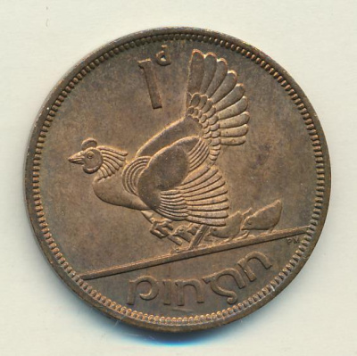 Ирландия 1 пенни, 1963 (1 пенни. Ирландия 1963)