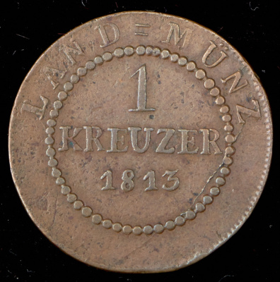 Нассау 1 крейцер, 1813 (1 крейцер 1813 (Баден))
