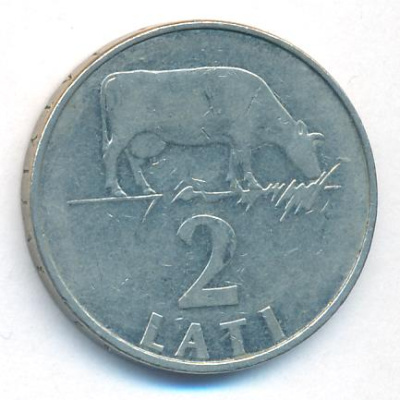 Латвия 2 лата, 1992 (2 лата Латвия. 1992)
