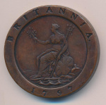 Великобритания 2 пенса, 1797 (2 пенса. Великобритания, Георг III. М-54,92гр. 1797)