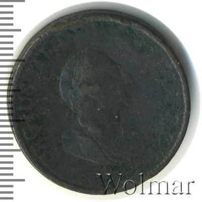 Великобритания ½ пенни, 1799 (1/2 пенни. Великобритания 1799г. Cu.)