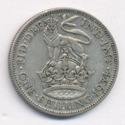 Великобритания 1 шиллинг, 1934 (1 шиллинг. Великобритания. 1934)
