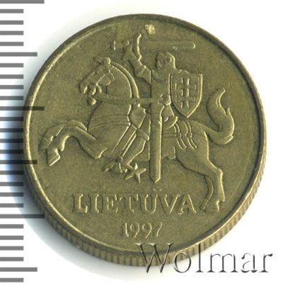 Литва 50 центов, 1997 (50 центов. Литва 1997г. Lt.)