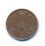 1 пенни 1893 г. Для Финляндии (Александр III). (1 пенни. 1893)
