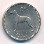 Ирландия 6 пенсов, 1968 (6 пенсов. Ирландия. 1968)