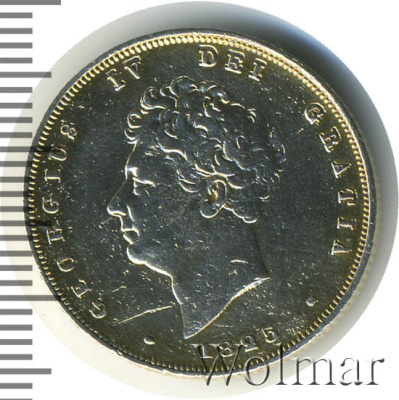 Великобритания 1 шиллинг, 1825 (1 шиллинг. Великобритания 1825г. Ag.)