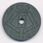 Бельгия 10 сантимов, 1941 (10 сантимов. Бельгия. 1941)