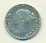 Великобритания 3 пенса, 1874 (3 пенса. Великобритания 1874)