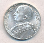Ватикан 10 лир, 1936 (10 лир. Ватикан. 1936)