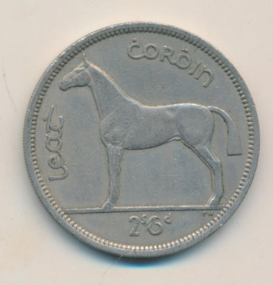 Ирландия 2 шиллинга (флорин), 1964 (2 шиллинга 6 пенсов. Ирландия 1964)