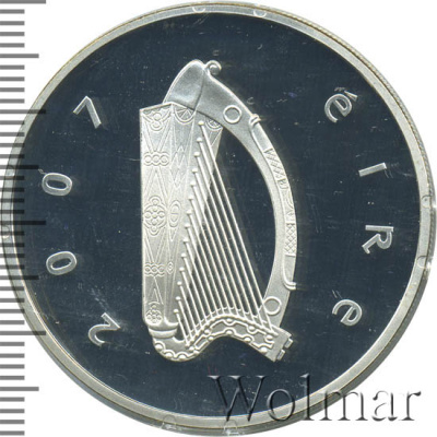 Ирландия 10 евро, 2007 (10 евро. Ирландия 2007г. Ag.)
