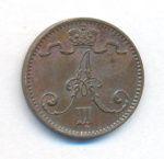 1 пенни 1892 г. Для Финляндии (Александр III). (1 пенни. 1892)