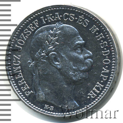 Венгрия 1 крона, 1915 (1 крона. Венгрия 1915г. Ag.)