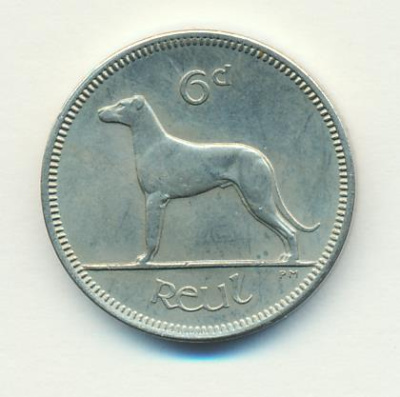 Ирландия 6 пенсов, 1968 (6 пенсов. Ирландия 1968)