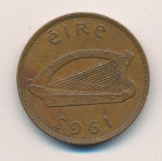 Ирландия 1 пенни, 1963 (1 пенни. Ирландия. 1963)