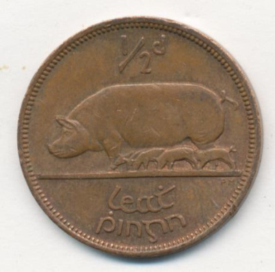 Ирландия ½ пенни, 1965 (1/2 пенни. Ирландия. 1965)