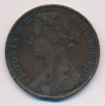 Великобритания 1 пенни, 1875 (1 пенни. Великобритания 1875)