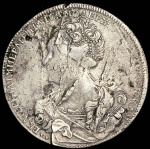 1 рубль 1726 г. СПБ. Екатерина I. Петербургский тип, портрет влево. СПБ под орлом. Под хвостом один  (Рубль 1726 СПБ)