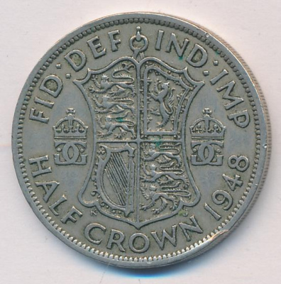 Великобритания ½ кроны, 1948 (1/2 кроны. Великобритания. 1948)