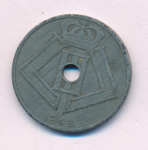 Бельгия 25 сантимов, 1945 (25 сантимов. Бельгия 1945)
