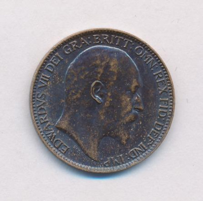Великобритания 1 фартинг, 1907 (Фартинг Великобритания. 1907)
