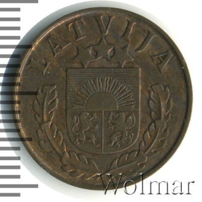 Латвия 2 сантима, 1939 (2 сантима. Латвия 1939г. Br.)