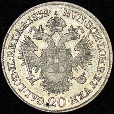 Австрия 20 крейцеров, 1832 (20 крейцеров 1832 (Австрия) А)