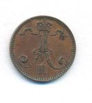 1 пенни 1893 г. Для Финляндии (Александр III). (1 пенни. 1893)