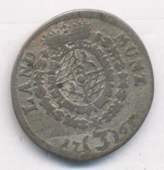 Бавария 3 крейцера, 1765 (3 крейцера. Германия 1765)