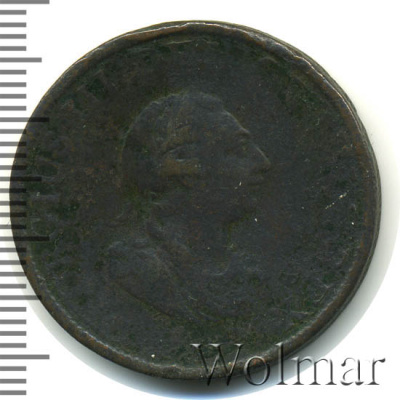 Великобритания ½ пенни, 1799 (1/2 пенни. Великобритания 1799г. Cu.)