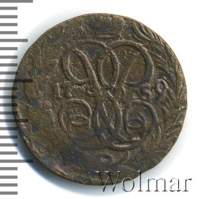Денга 1759 г. Елизавета I. (Денга 1759г. Cu.)