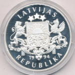 Латвия 10 латов, 1994 (10 лат. Латвия. Олимпийские игры в Атланте. 1994)