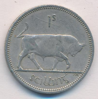Ирландия 1 шиллинг, 1966 (1 шиллинг. Ирландия 1966)
