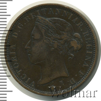 Джерси 1/24 шиллинга, 1877 (1/24 шиллинга. Джерси 1877г. Br.)
