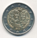 Бельгия 2 евро, 2011 (2 евро. Бельгия. 100 лет международному женскому дню. 2011)