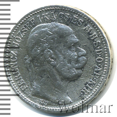Венгрия 1 крона, 1915 (1 крона. Венгрия 1915г. Ag.)