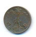 1 пенни 1894 г. Для Финляндии (Александр III). (1 пенни. 1894)