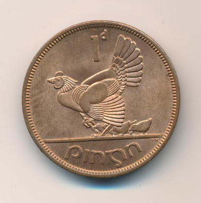 Ирландия 1 пенни, 1964 (1 пенни. Ирландия 1964)
