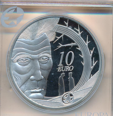 Ирландия 10 евро, 2006 (10 евро. Ирландия. Сэмюэл Беккет 2006)