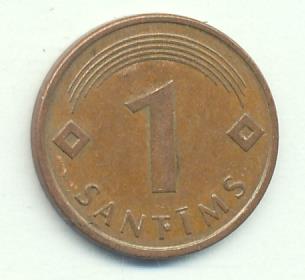 Латвия 1 сантим, 1997 (1 сантим. Латвия 1997)