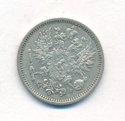 50 пенни 1892 г. L. Для Финляндии (Александр III). (50 пенни. 1892)