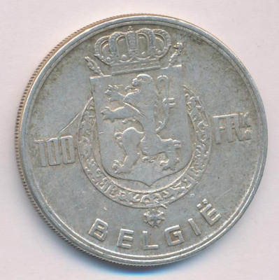 Бельгия 100 франков, 1951 (100 франков. Бельгия 1951)
