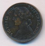 Великобритания 1 фартинг, 1879 (Фартинг. Великобритания 1879)
