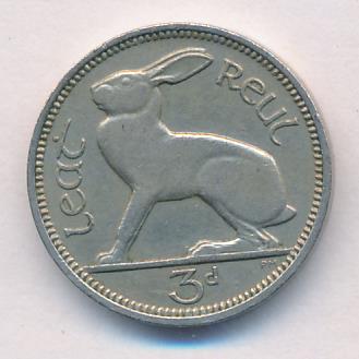 Ирландия 3 пенса, 1964 (3 пенса. Ирландия. 1964)