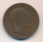 Великобритания 1 пенни, 1908 (1 пенни. Великобритания 1908)