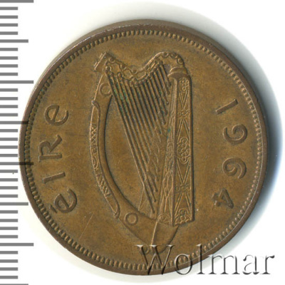 Ирландия 1 пенни, 1964 (1 пенни. Ирландия 1964г. Br.)