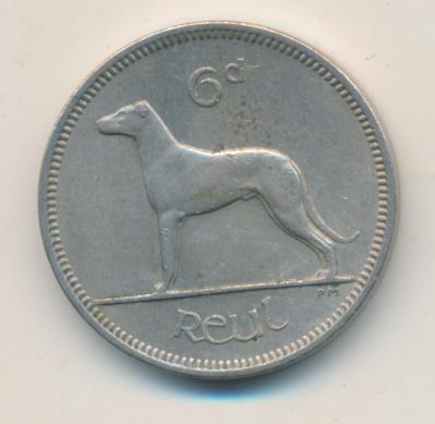 Ирландия 6 пенсов, 1966 (6 пенсов. Ирландия 1966)