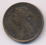 Великобритания ½ пенни, 1875 (1/2 пенни. Великобритания. 1875)