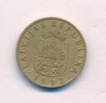Латвия 10 сантимов, 1992 (10 сантимов. Латвия 1992)